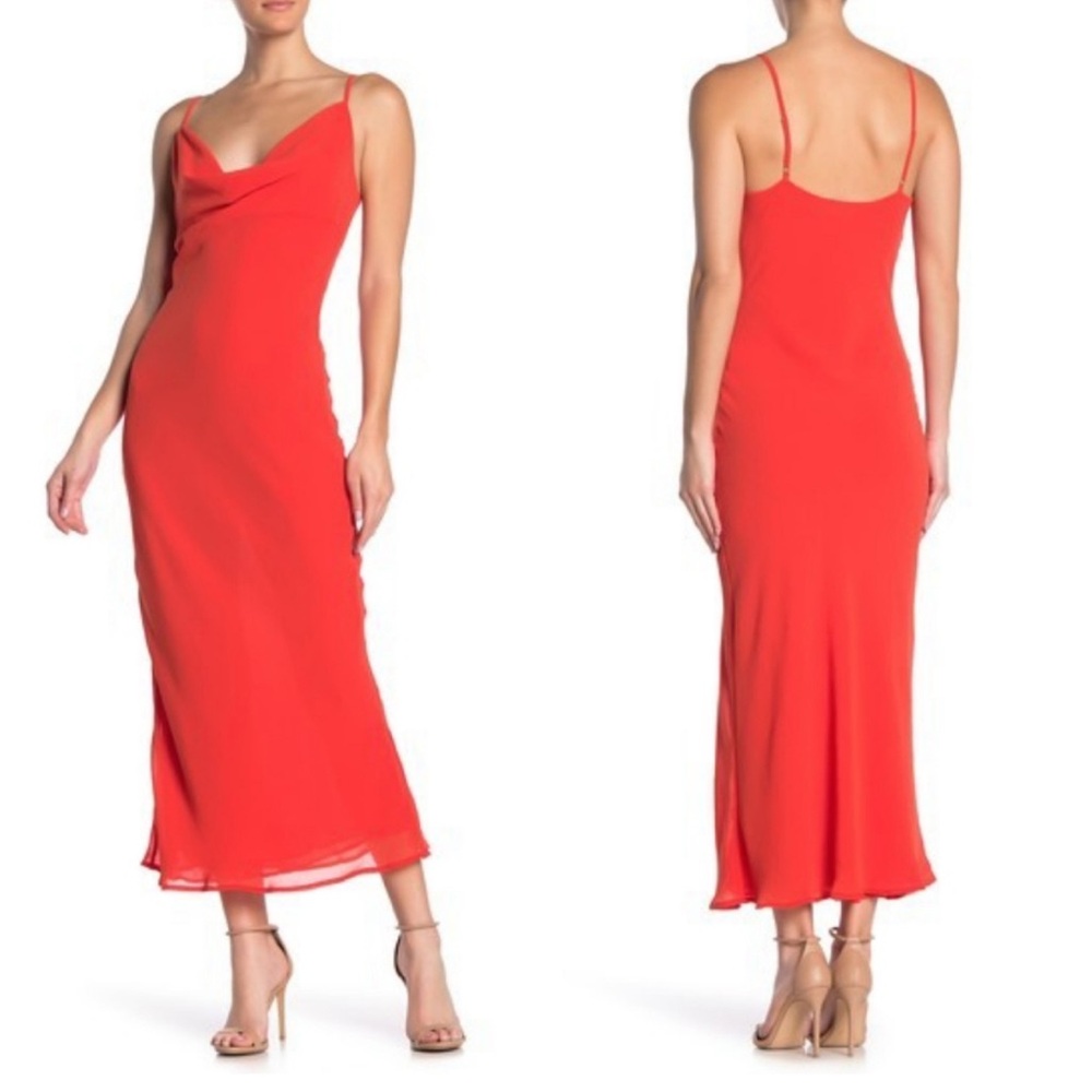 New Naked Wardrobe Cowl Neck Maxi Dress Size L